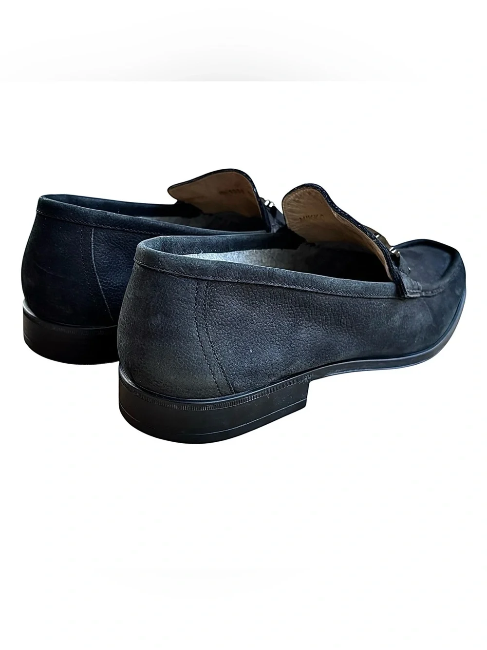 BRUNO MAGLI “Mikko” Navy Italian Nubuck Bit Loafers